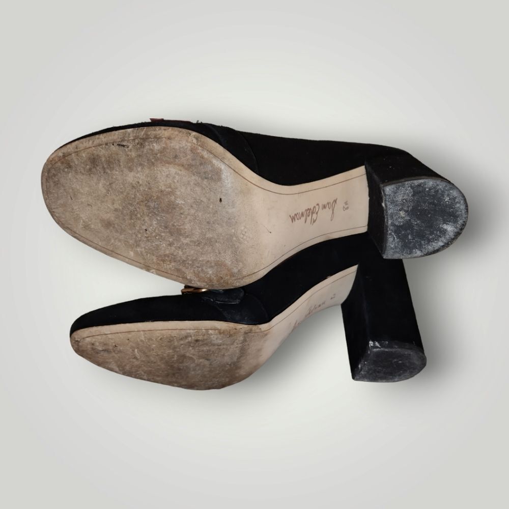 Sam Edelman Ellison Black Suede Pump Heels 8.5 - Picture 16 of 16